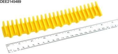 Демаркационная линия (фронтальная) KONE, желтая, L=215,5мм; 24 зубца фото