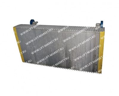 Ступень, OTIS, RAL, 506NCE/508XO, L - 800 мм, W - 360 мм, h - 405 мм,  с 2 крашеными желтыми линиями фото