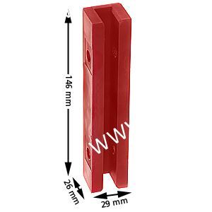 Вкладыш башмака направляющей кабины/противовеса, 146x29x26, 10мм фото