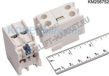 Дополнительный контакт КОNЕ (КОНЕ) КМ256752, 1NС+1NО, 10А, монтаж - фронтальный фото