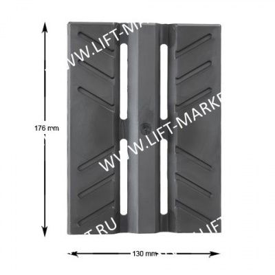 Вкладыш башмака направляющей кабины/противовеса ACLA,  176x50x36.5, 16мм фото