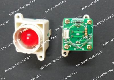 Модуль кнопочный YEU720NO9B OTIS (ОТИС) LG-SIGMA, красная подсветка фото